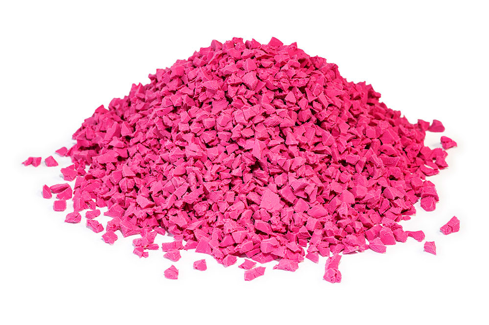 Розовая каучуковая крошка - Фото